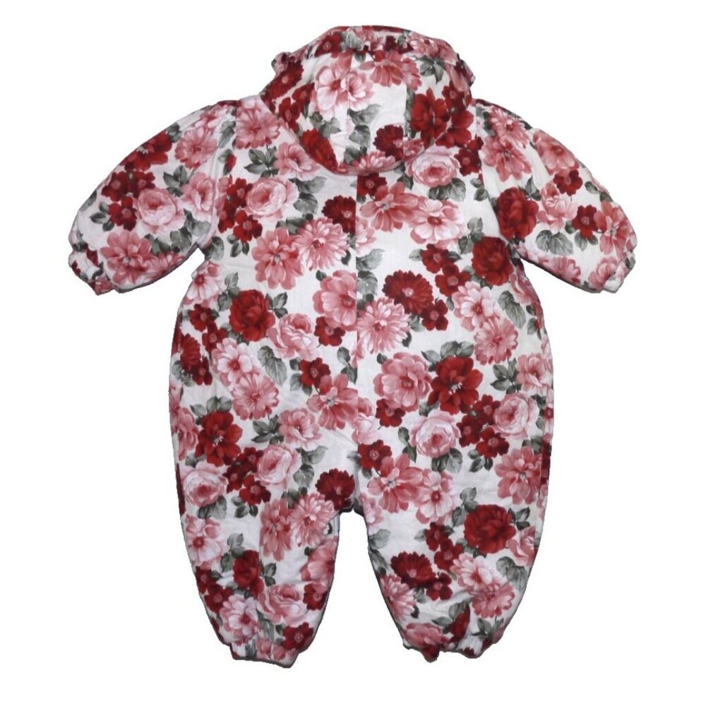 DANI floral infant snow suit with matching booties & mittens 6 MO NEW, England - Picture 4 of 7